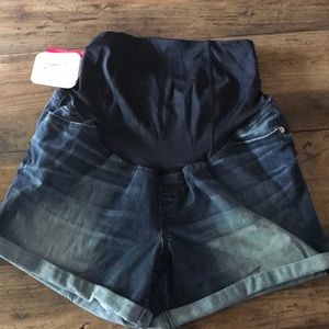 Maternity jean shorts